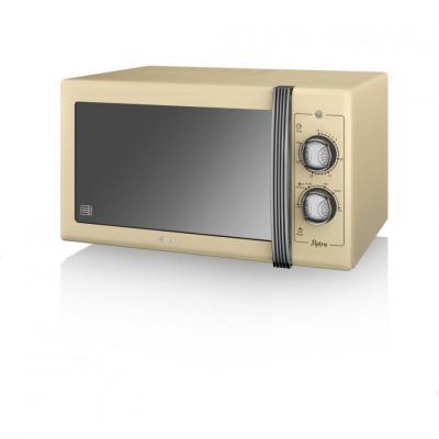 SWAN SM22070CN Retro Manual Microwave, 25 Litre, 900 W, [Energy Class E] 220 VOLT NOT FOR USA